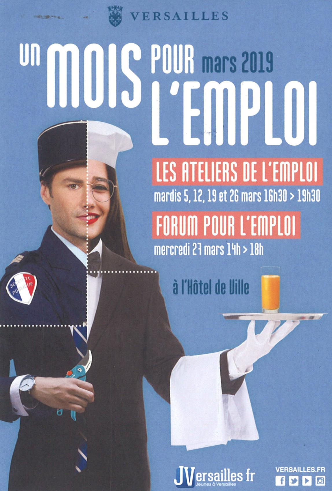 FORUM EMPLOI VERSAILLES – Le 27 mars 2019 – 14h00 / 18h00 